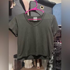 Olivia Rae Black V-Neck Tee